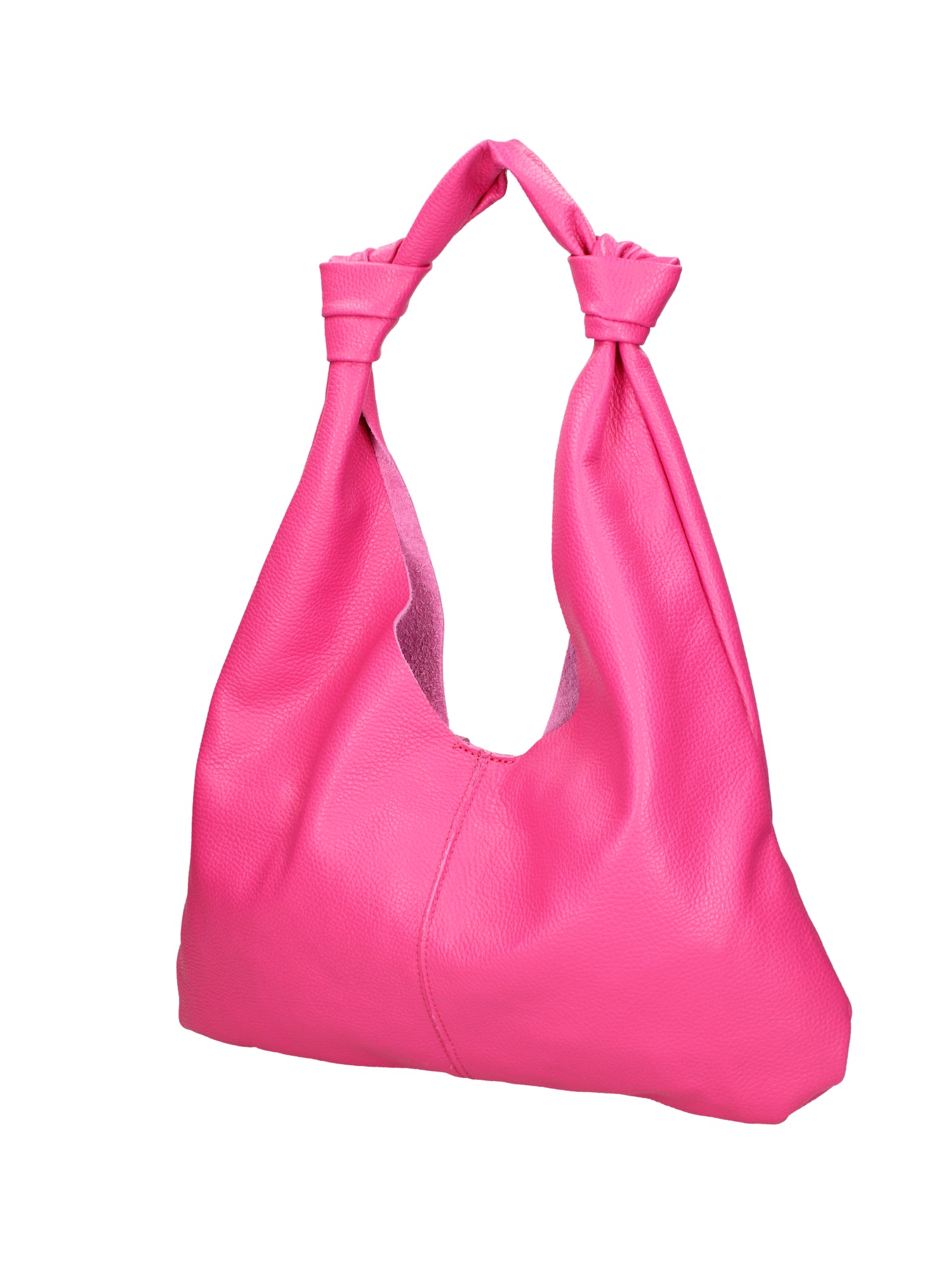 Borsa a spalla da donna 100% vera pelle 07156-D02 FUXIA Viola Castellani