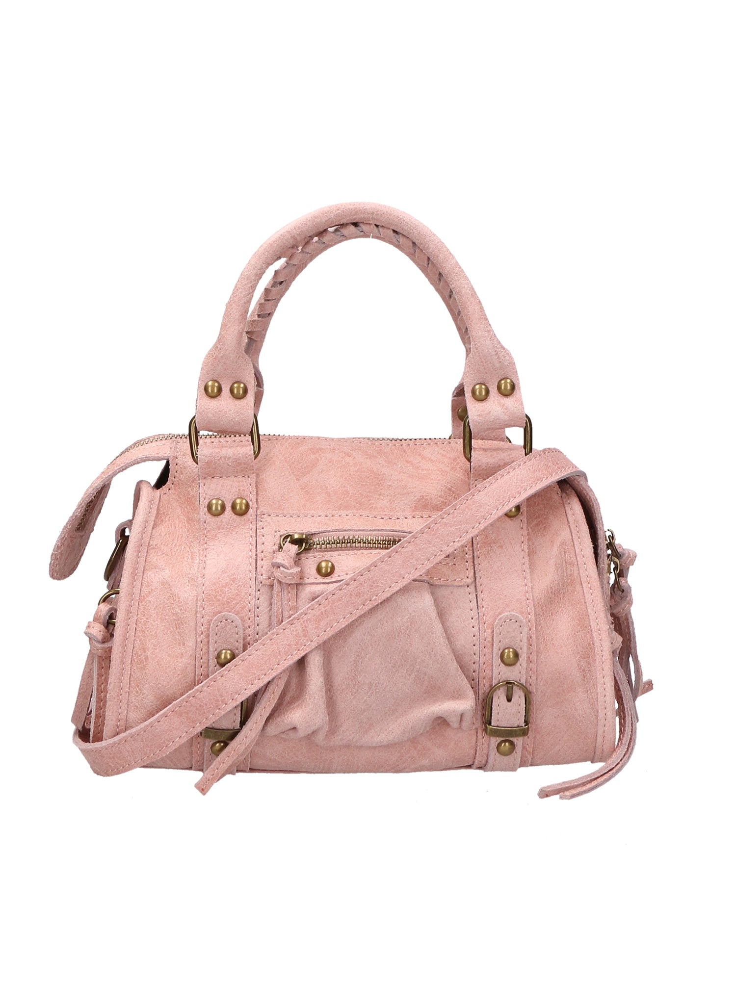 Erisia Borsa a spalla da donna Vera pelle 06091-ROSA Gave Lux
