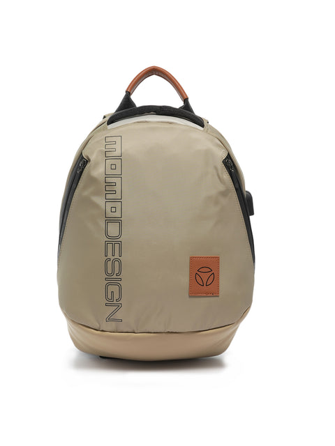 Zaino uomo in poliuretano Casual MO-02IC-BEIGE+CUOIO