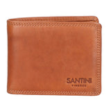 Portafoglio unisex vera pelle Made in Italy Vacchetta Ingrassata SN1828347-TAN Santini Firenze