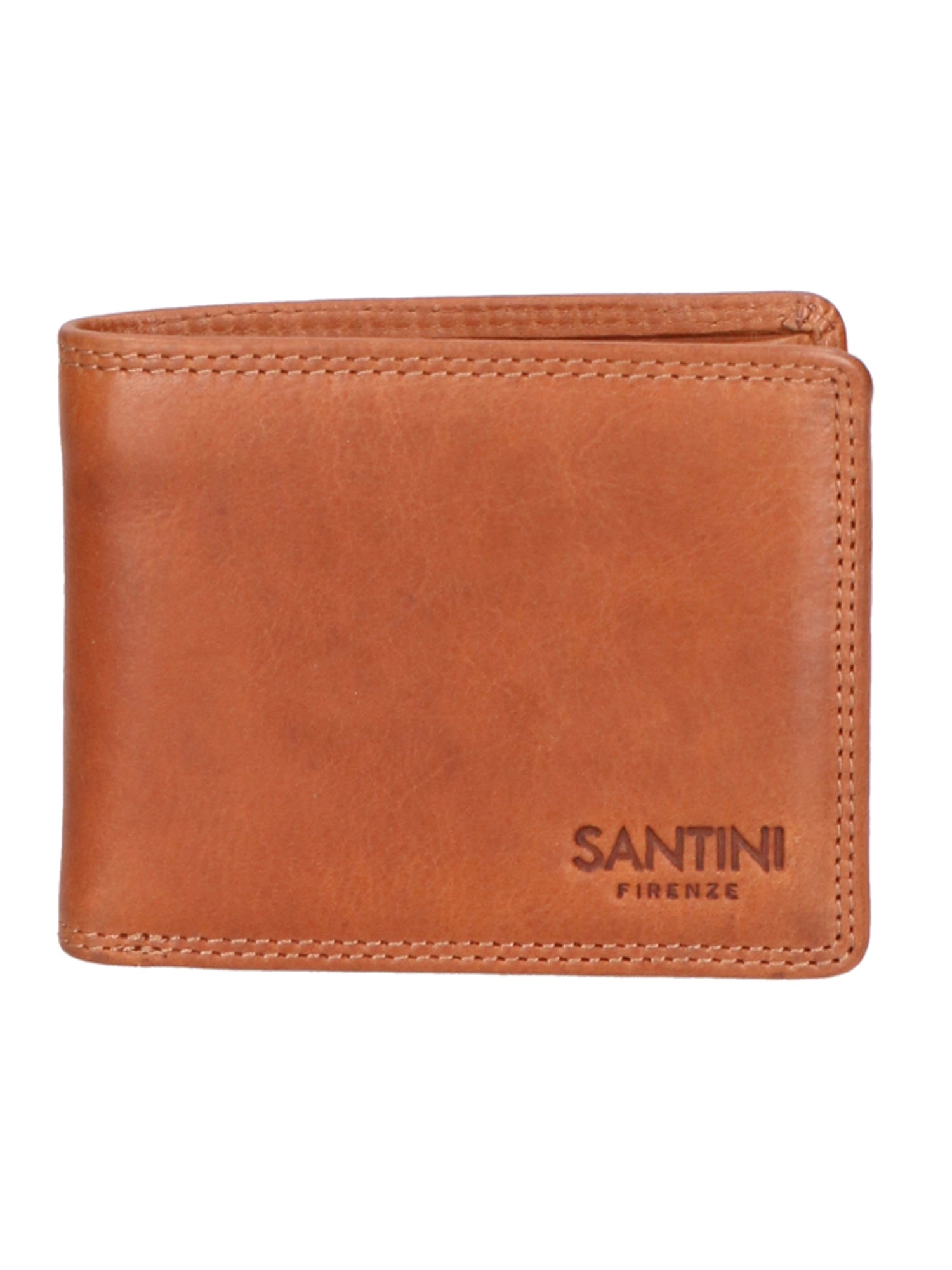 Portafoglio unisex vera pelle Made in Italy Vacchetta Ingrassata SN1828347-TAN Santini Firenze