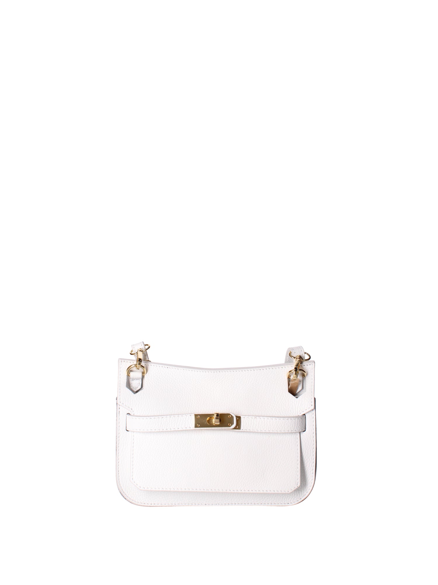 Katie Borsa a tracolla da donna 100% vera pelle 07145-D01 BIANCO Viola Castellani