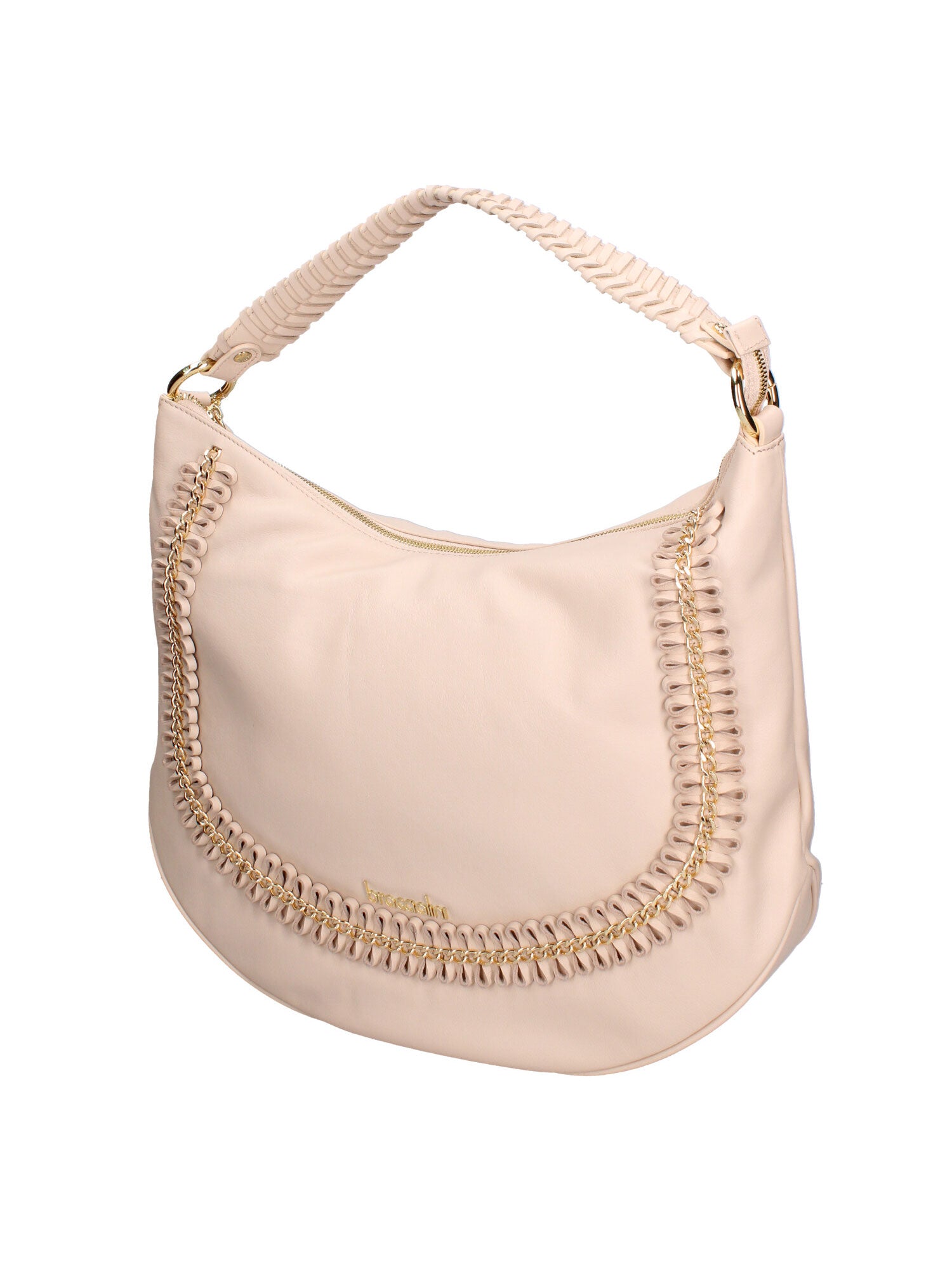 Elyna Borsa a spalla da donna 100% pelle B16921-MARRONE Braccialini