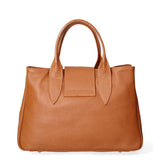 Ascoli Borsa a mano da donna Pelle stampata cocco 7718-D17 CUOIO SCURO Gave Lux