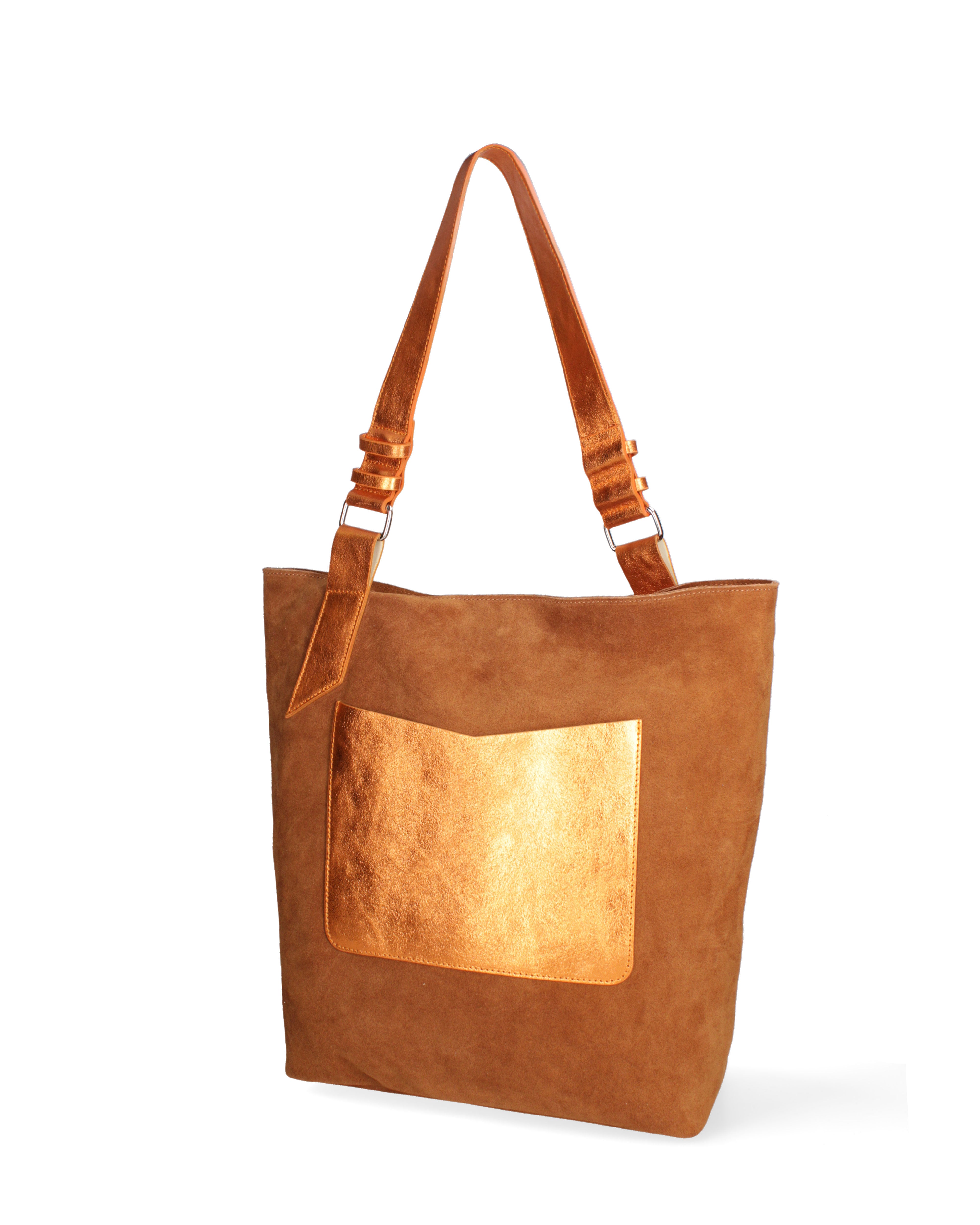 Borsa a spalla da donna Vera pelle 07312-D56A CUOIO+L006 Roberta Rossi