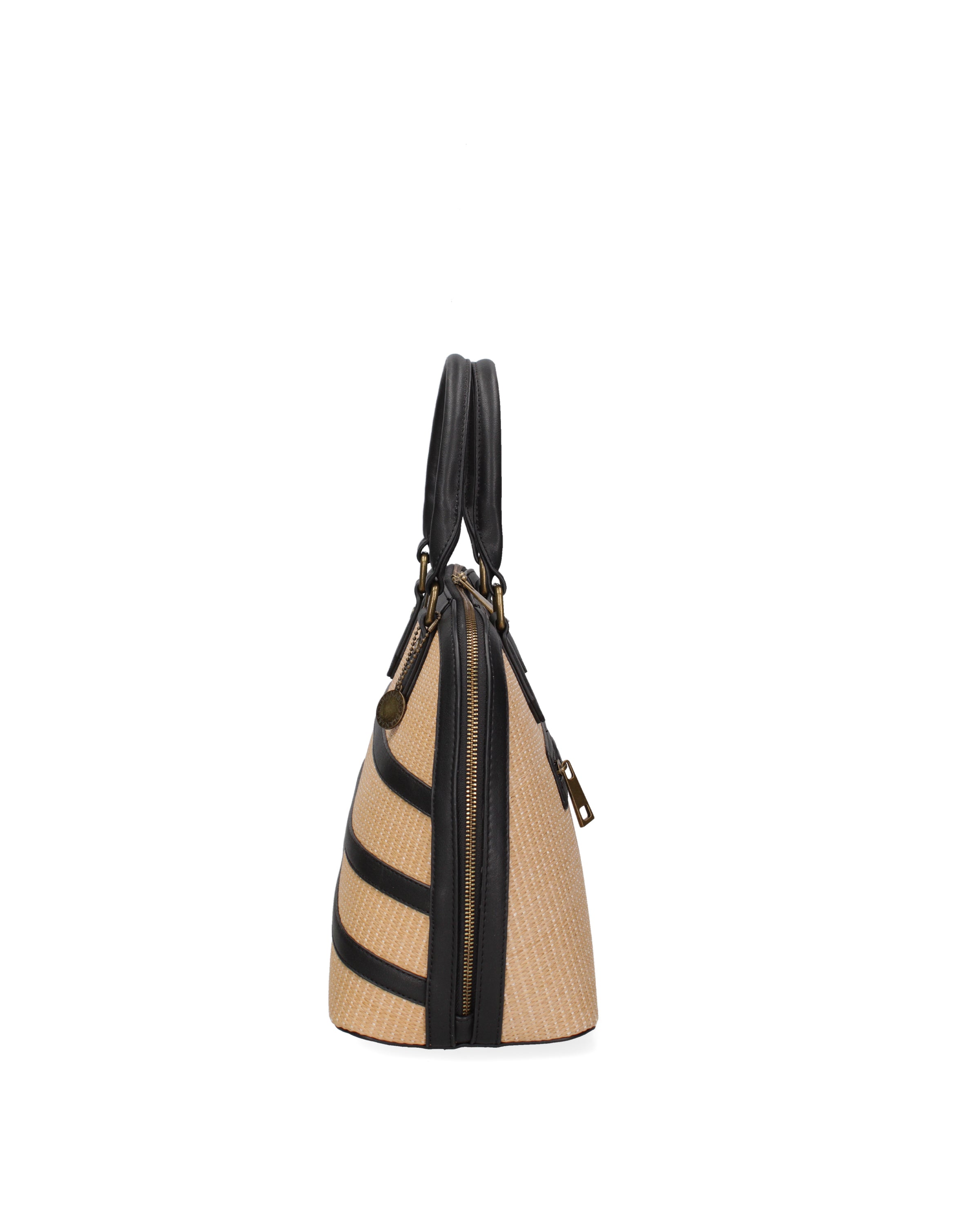 Borsa a mano da donna Ecopelle e poliestere DC1610-2-BLACK Diana&co