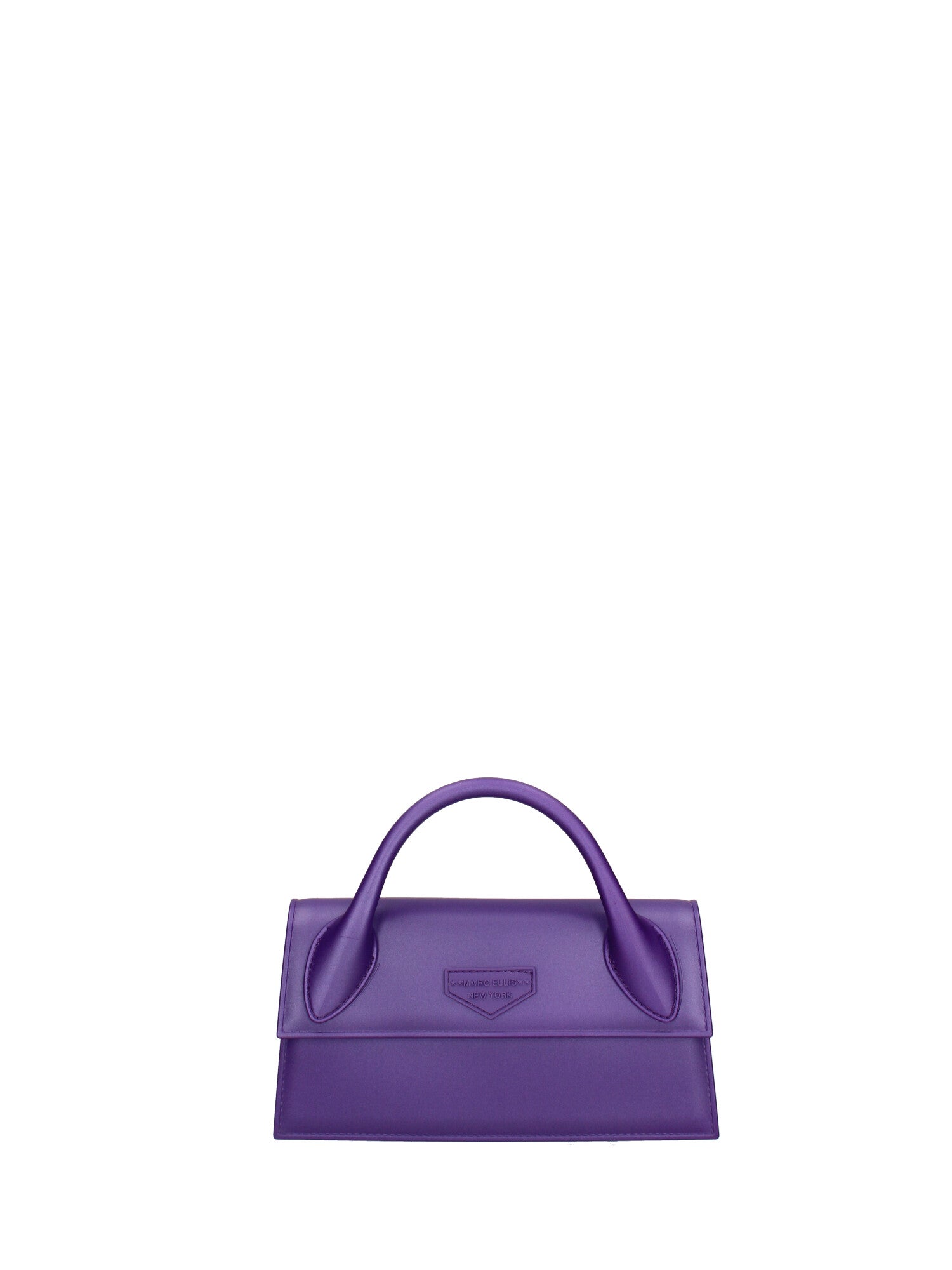 Borsa a mano da donna 100% gomma FLAT ARROW 24-VIOLET INDIGO-GOLD Marc Ellis