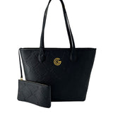 Borsa a spalla da donna 100% pelle vegana PU GGB023BLK Gabriella G Firenze