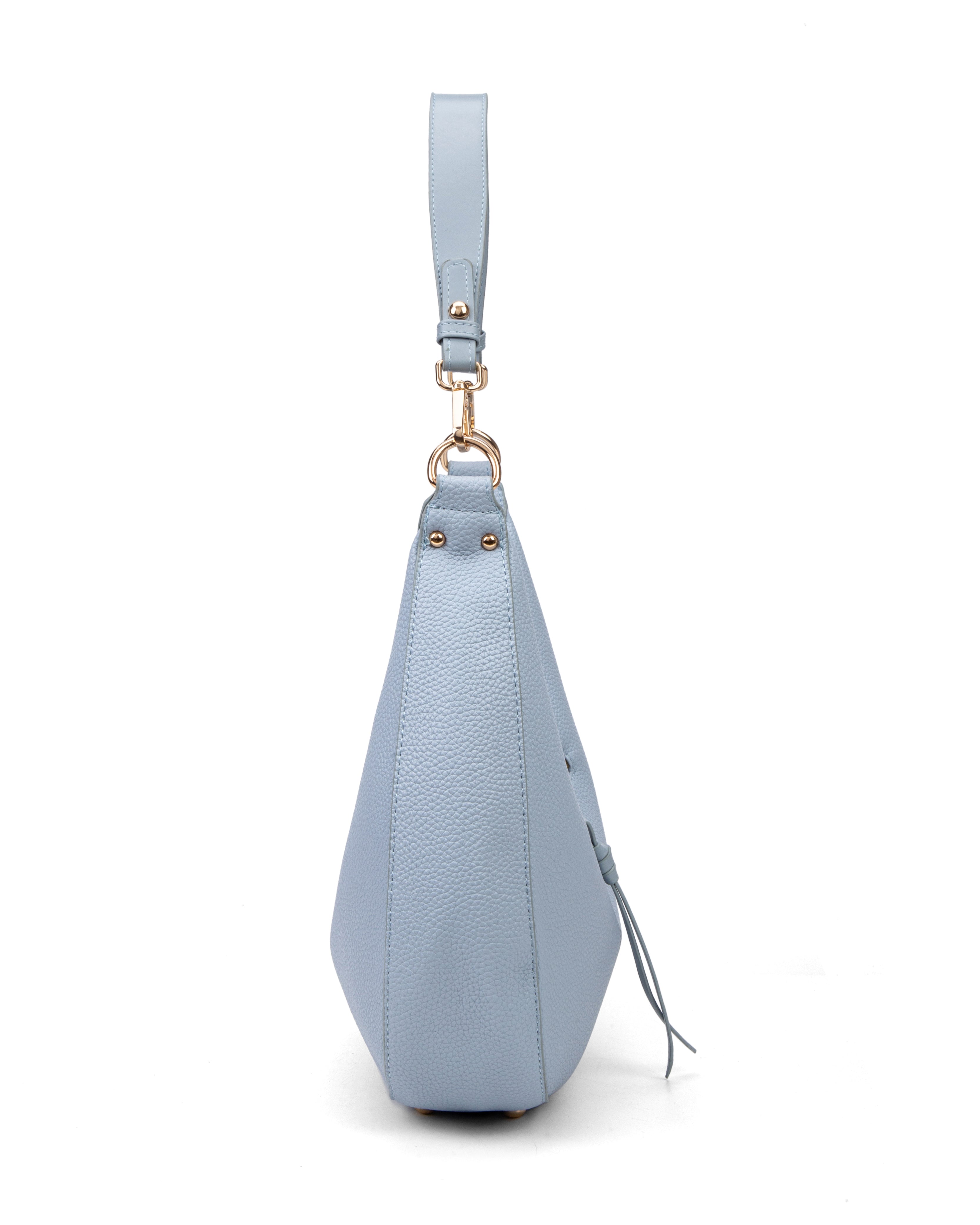 Borsa a spalla da donna 100% pelle vegana PU 715-1PT-LIGHTBLUE Diana&co