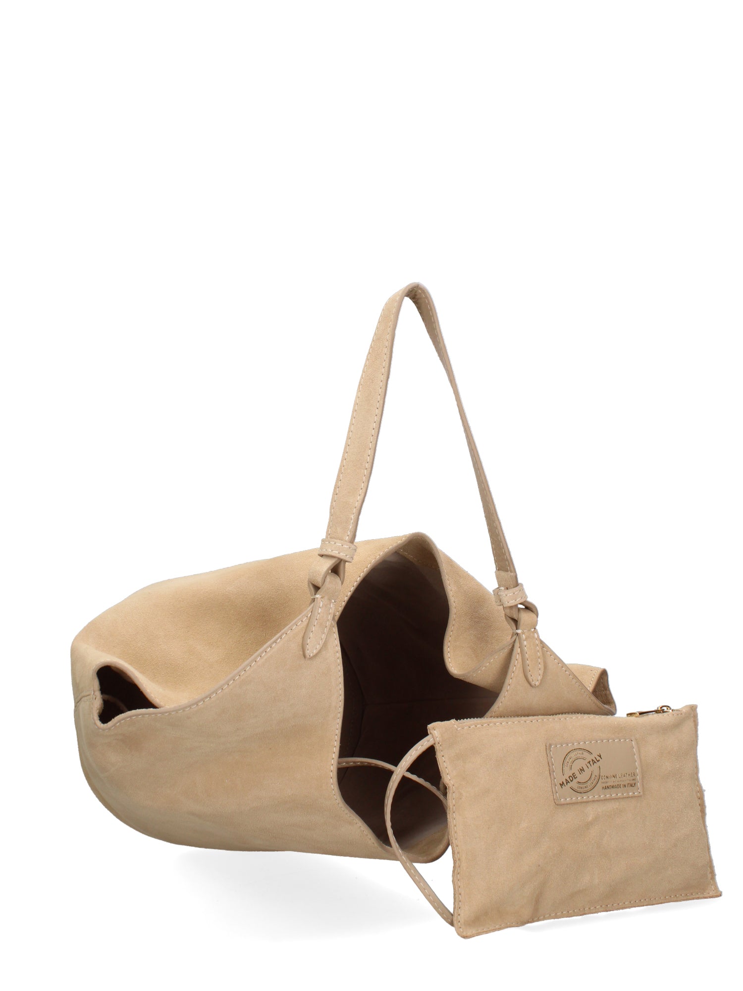 Lisboa Borsa a spalla da donna Pelle Scamosciata 7776-CAPPUCCINO Gave Lux