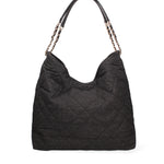 Borsa a spalla da donna Nylon ed ecopelle DC3533-4-BLACK Diana&co