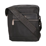 Borsa a tracolla uomo Pelle PU Vegan PCL3067-BLACK Northampton Polo Club