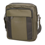 Borsa a tracolla uomo 100% pelle PU PCL3016-GREEN+BLACK Northampton Polo Club
