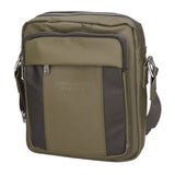 Borsa a tracolla uomo 100% pelle PU PCL3016-GREEN+BLACK Northampton Polo Club