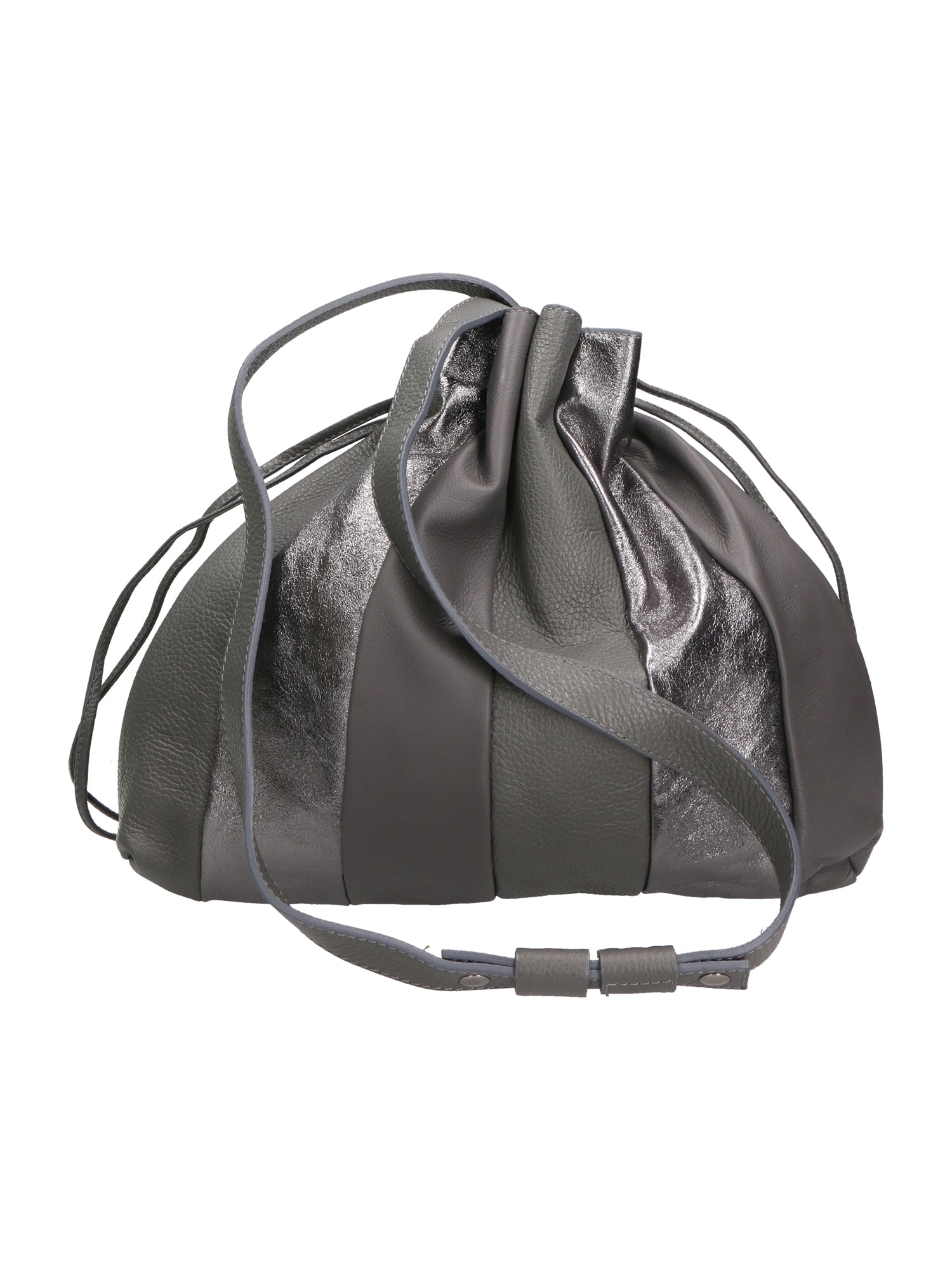 Nunzia Borsa a spalla da donna Vera pelle 576042-GRIGIO GREY Gave Lux
