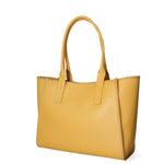 Borsa a spalla da donna 100% pelle riciclata 07225-Light yellow Viola Castellani