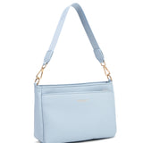 Borsa a spalla da donna 100% pelle vegana PU 703-1PT-LIGHTBLUE Diana&co