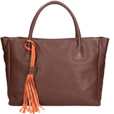 Rosalie Borsa a spalla da donna 100% pelle 06503-D223 cioccolato Gave Lux