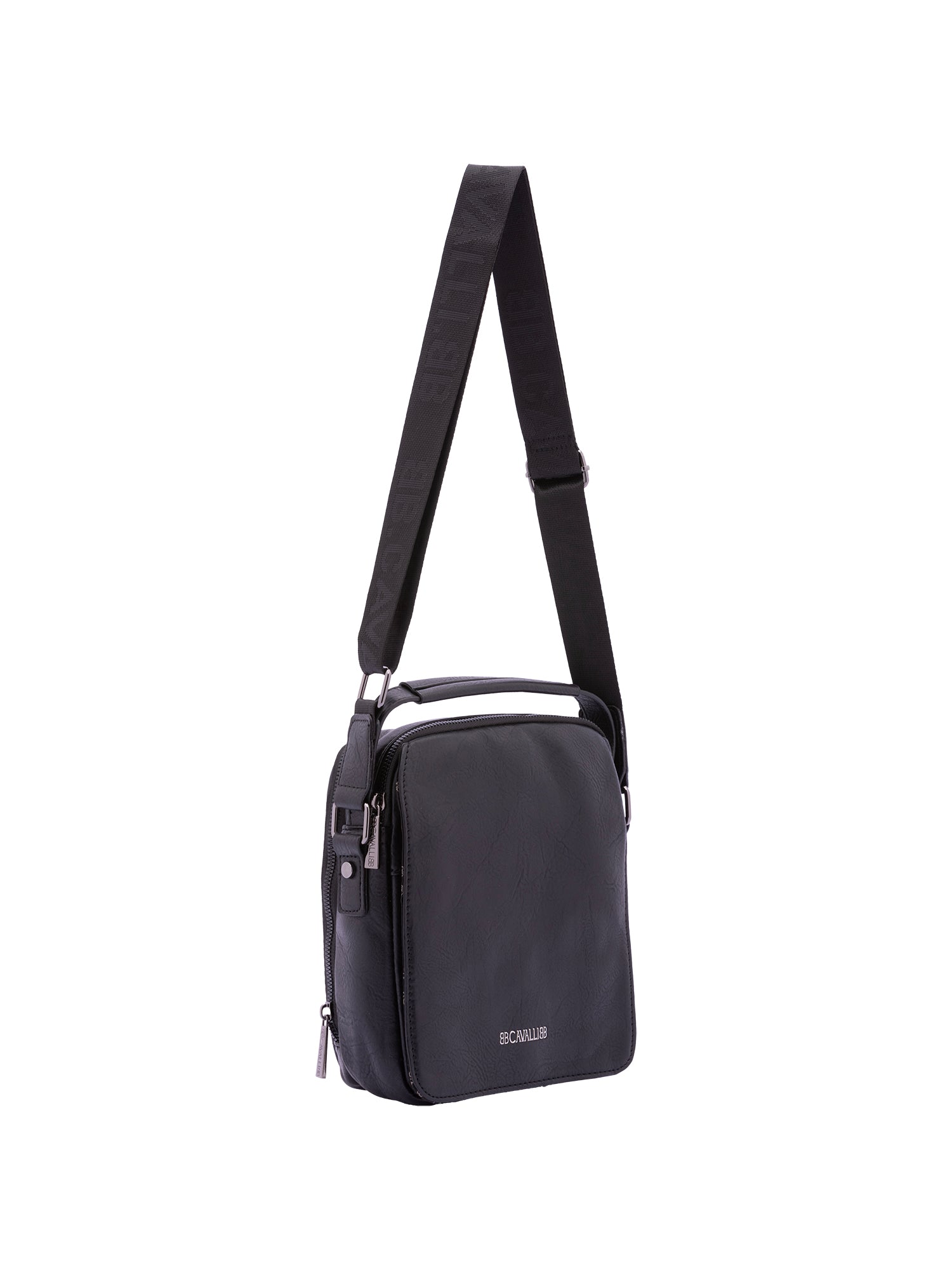 Borsa a tracolla uomo Ecopelle e poliestere BC1193-NERO B Cavalli