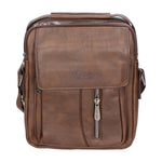 Borsa a tracolla uomo 100% pelle PU PCL3053-COFFEE Northampton Polo Club