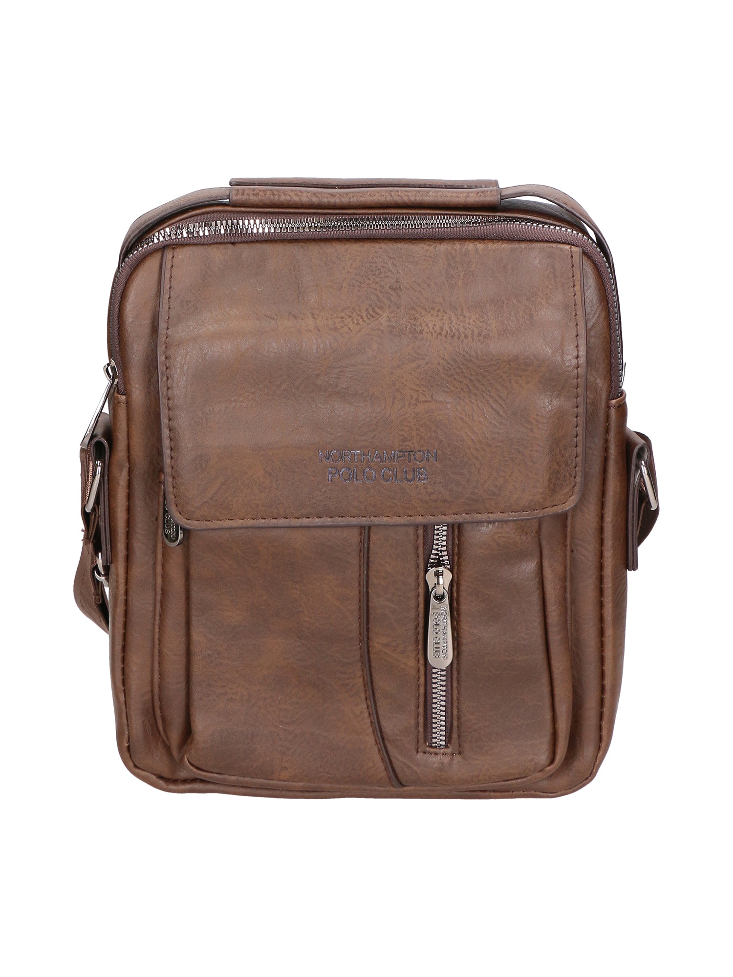 Borsa a tracolla uomo 100% pelle PU PCL3053-COFFEE Northampton Polo Club