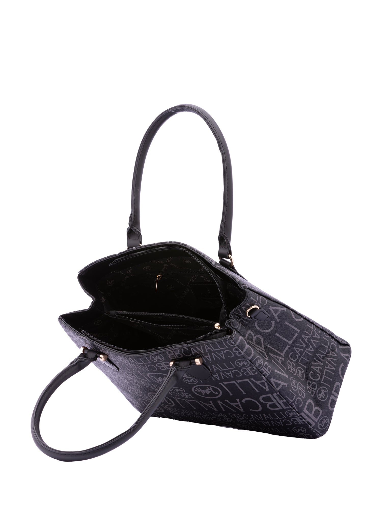 Borsa a mano da donna Ecopelle e poliestere BC1370-NERO B Cavalli