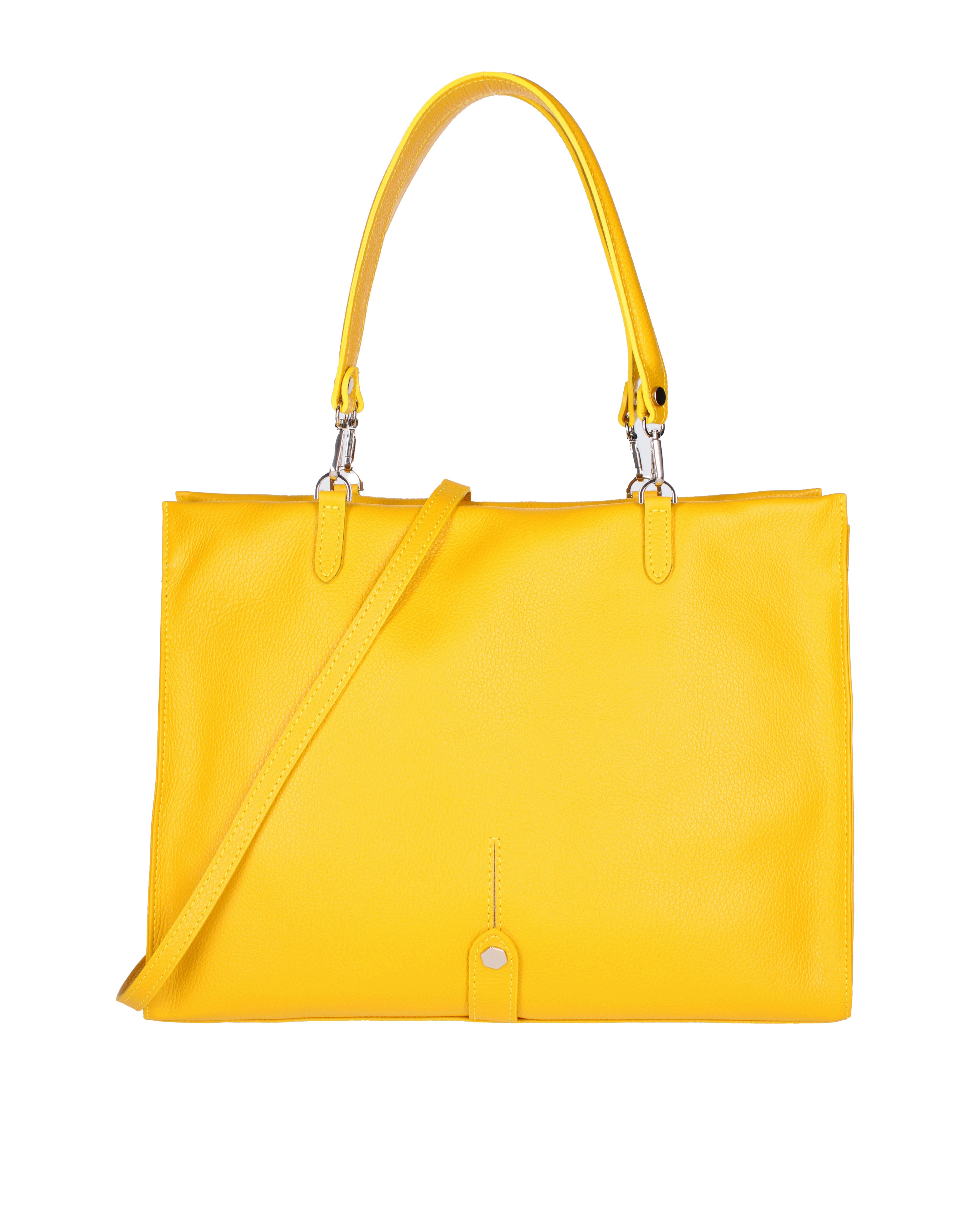 Borsa a mano da donna 100% vera pelle 07138-D04 GIALLO Roberta Rossi