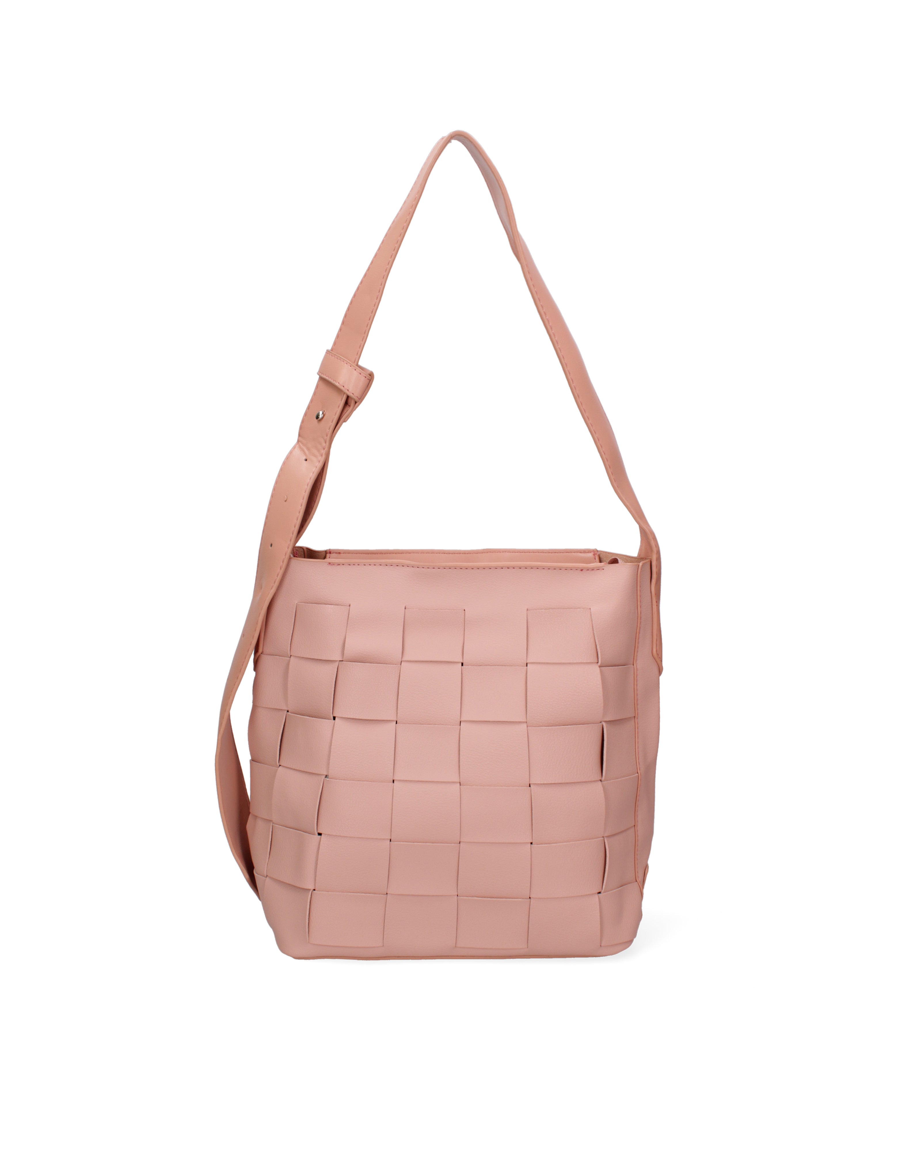 Borsa a spalla da donna 100% Pvc CM6408-ROSE David Jones
