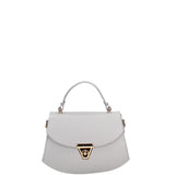 Borsa a mano da donna 100% vera pelle 07202-P 630 GRIGIO CHIARO Roberta Rossi