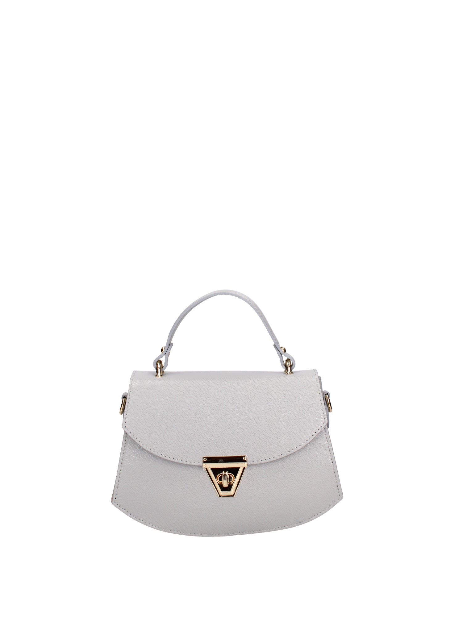 Borsa a mano da donna 100% vera pelle 07202-P 630 GRIGIO CHIARO Roberta Rossi