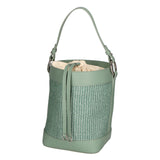 Lisbeth Borsa a secchiello da donna Misto pelle e tessuto 05165-331 S96 MENTA Gave Lux