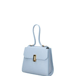 Borsa a mano da donna 100% pelle 07204-L366 CIELO Viola Castellani