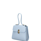 Borsa a mano da donna 100% pelle 07204-L366 CIELO Viola Castellani