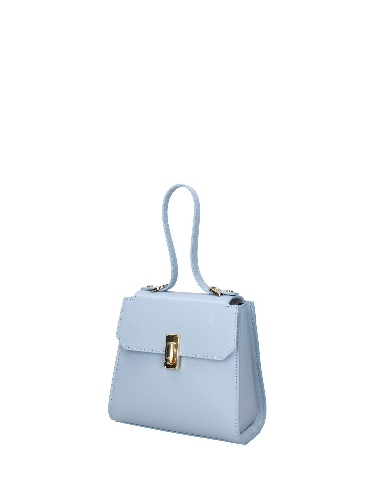 Borsa a mano da donna 100% pelle 07204-L366 CIELO Viola Castellani