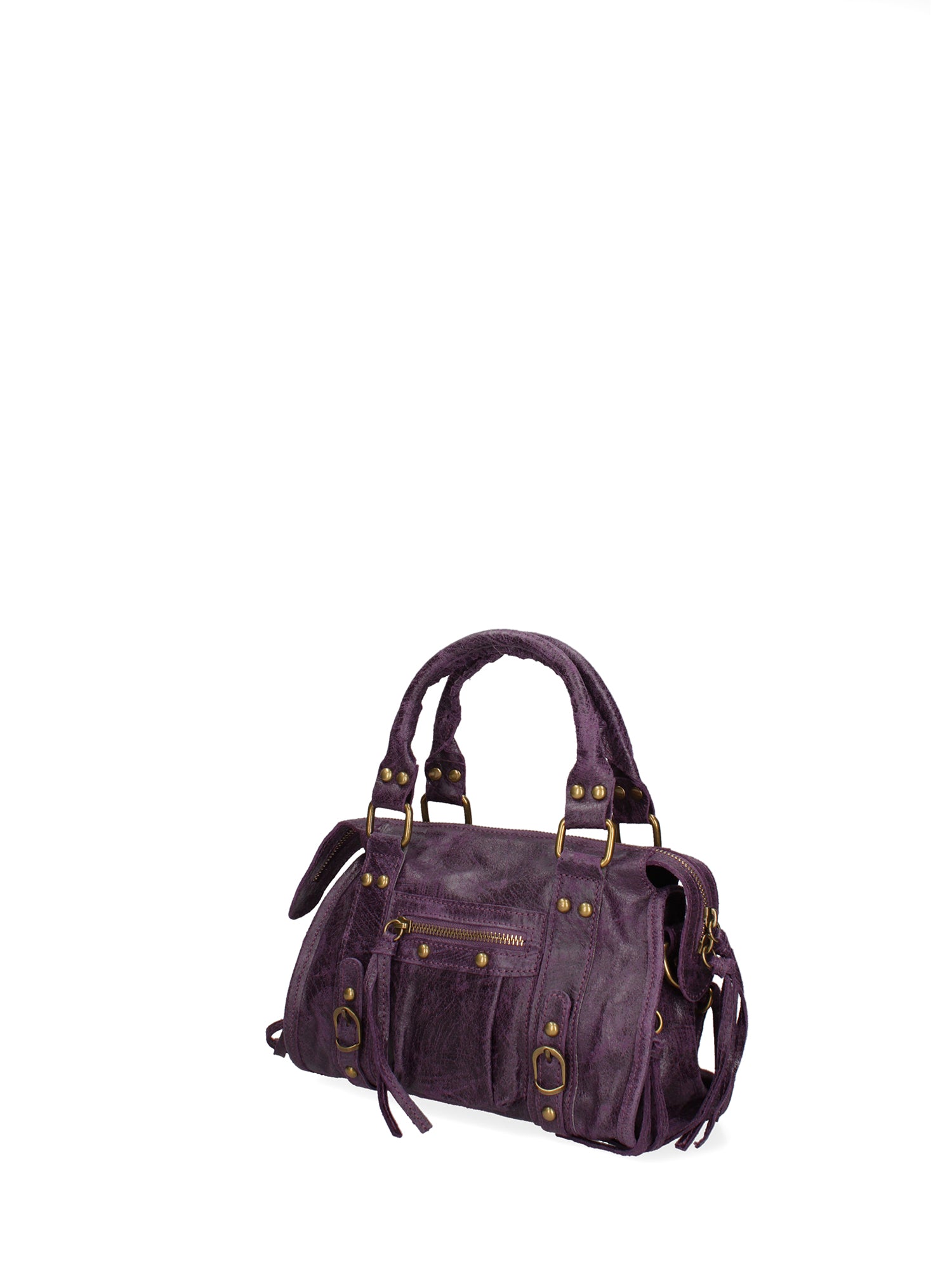 Erisia Borsa a spalla da donna Vera pelle 06091-038 VIOLA SCURO Gave Lux