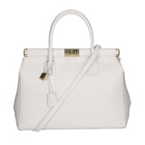 Aleria Borsa a mano da donna Vera pelle 8005-D01 BIANCO Gave Lux