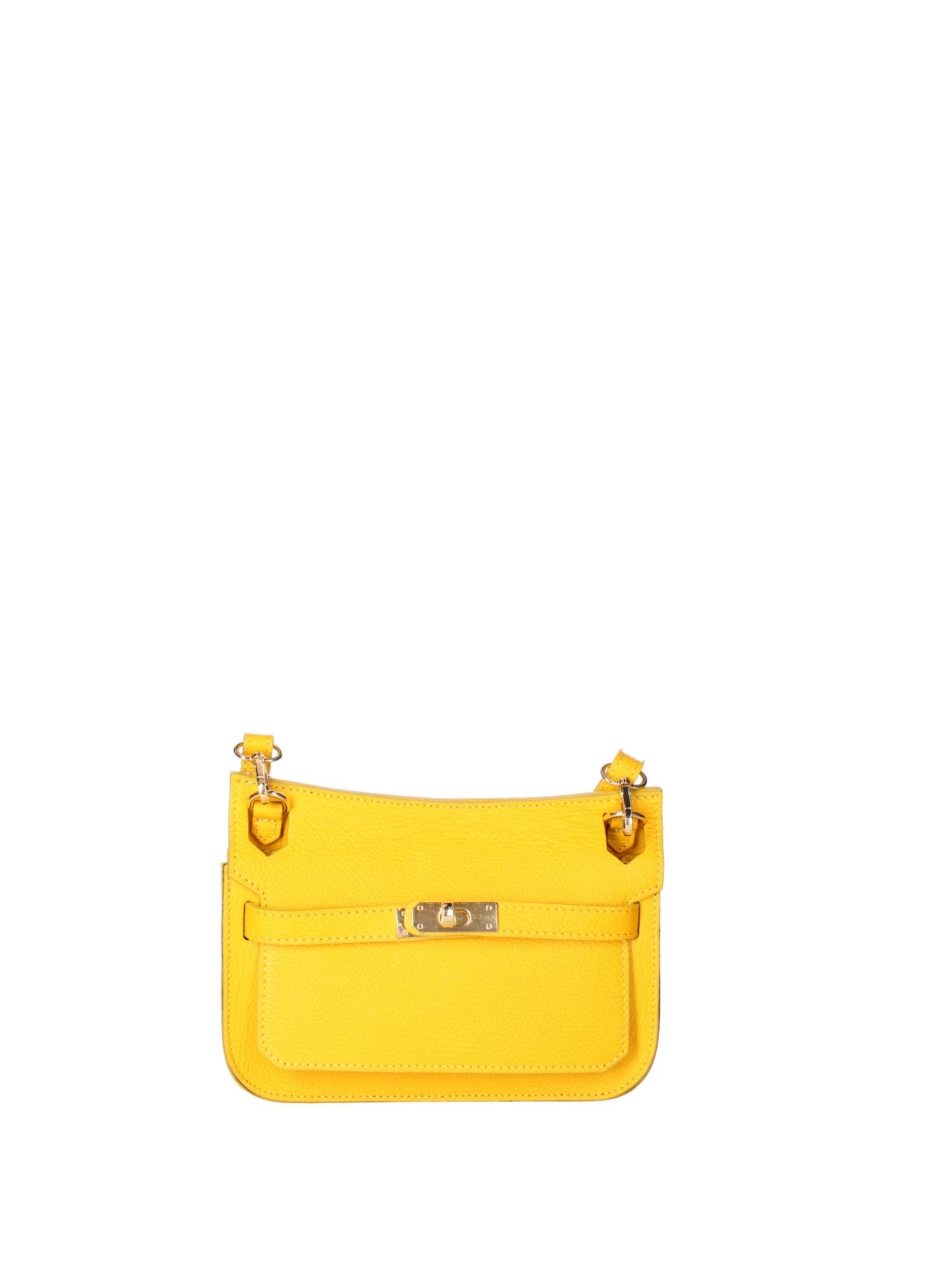 Katie Borsa a tracolla da donna 100% vera pelle 07145-D04 GIALLO Viola Castellani