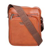 Borsa a tracolla uomo 100% pelle PU PCL3106-BROWN Northampton Polo Club
