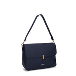 Borsa a spalla da donna 100% pelle vegana PU 740-1PT-NAVY BLUE Diana&co
