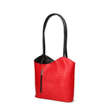 Chanel 3005-12 ROSSO SCURO 20 NERO Zaino da donna in vera pelle Gave Lux