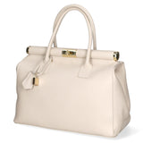 Aleria Borsa a mano da donna Vera pelle 8005-D37 LATTE Gave Lux