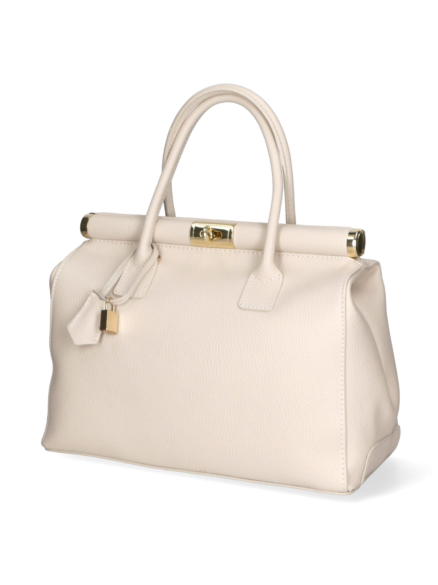 Aleria Borsa a mano da donna Vera pelle 8005-D37 LATTE Gave Lux