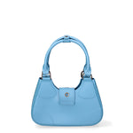 Borsa a mano da donna 100% PVC FLAT-CIRCLE-SUGAR BLUE - SATIN CDF Marc Ellis