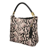 Arya Borsa a spalla da donna Vera pelle 05474-PITONE BIANCO 008 Gave Lux
