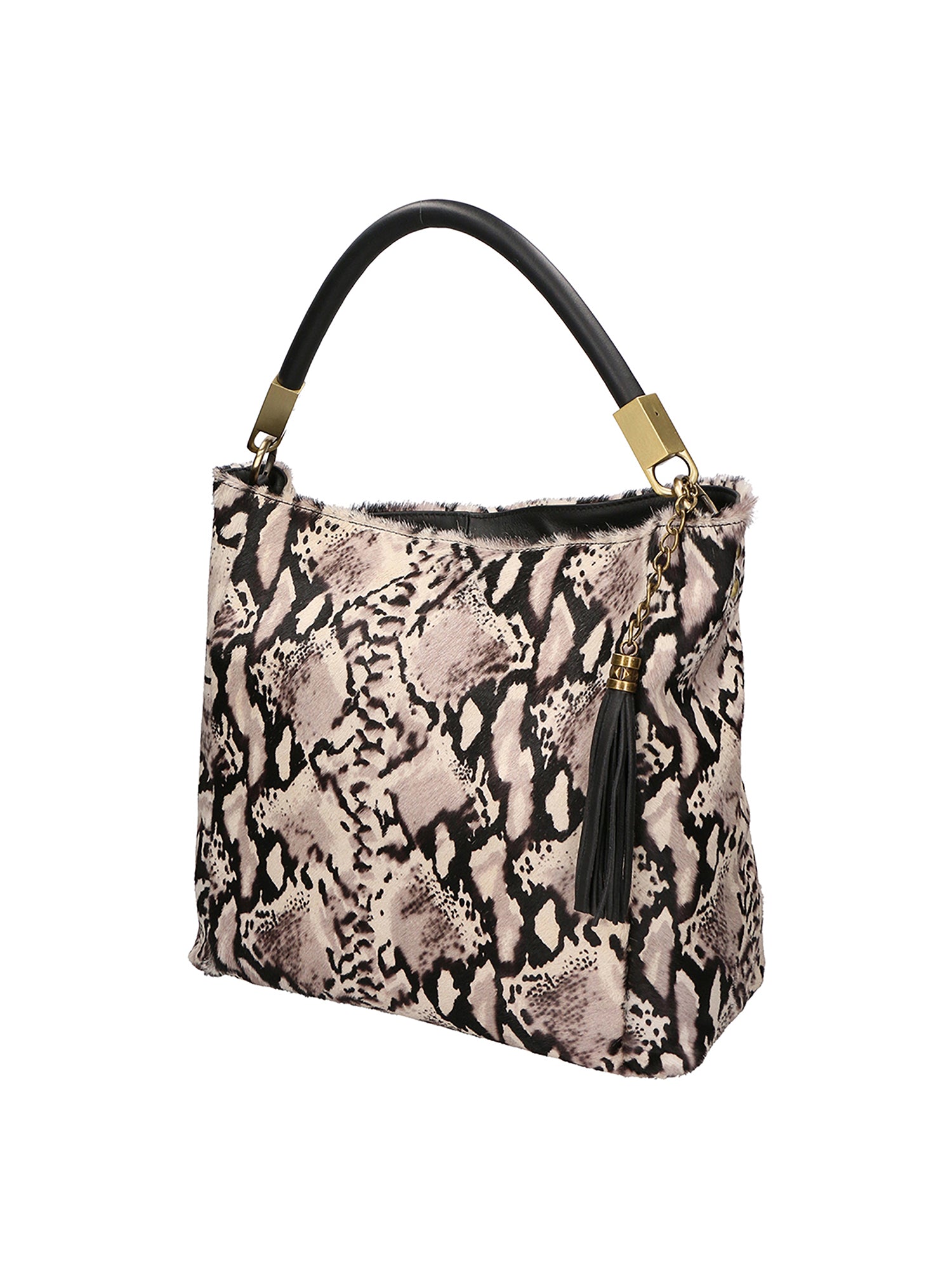 Arya Borsa a spalla da donna Vera pelle 05474-PITONE BIANCO 008 Gave Lux