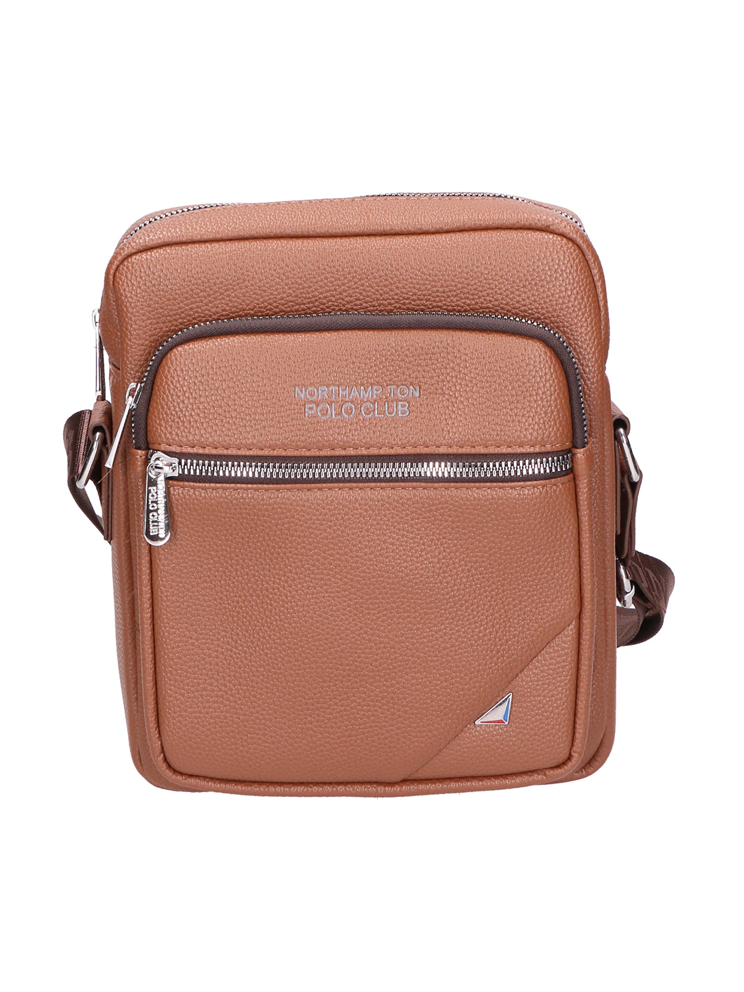 Borsa a tracolla uomo Pelle PU vegana PCL3025-KHAKI Northampton Polo Club
