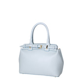 Borsa a mano da donna Vera Pelle 07146-D92 CELESTE Viola Castellani
