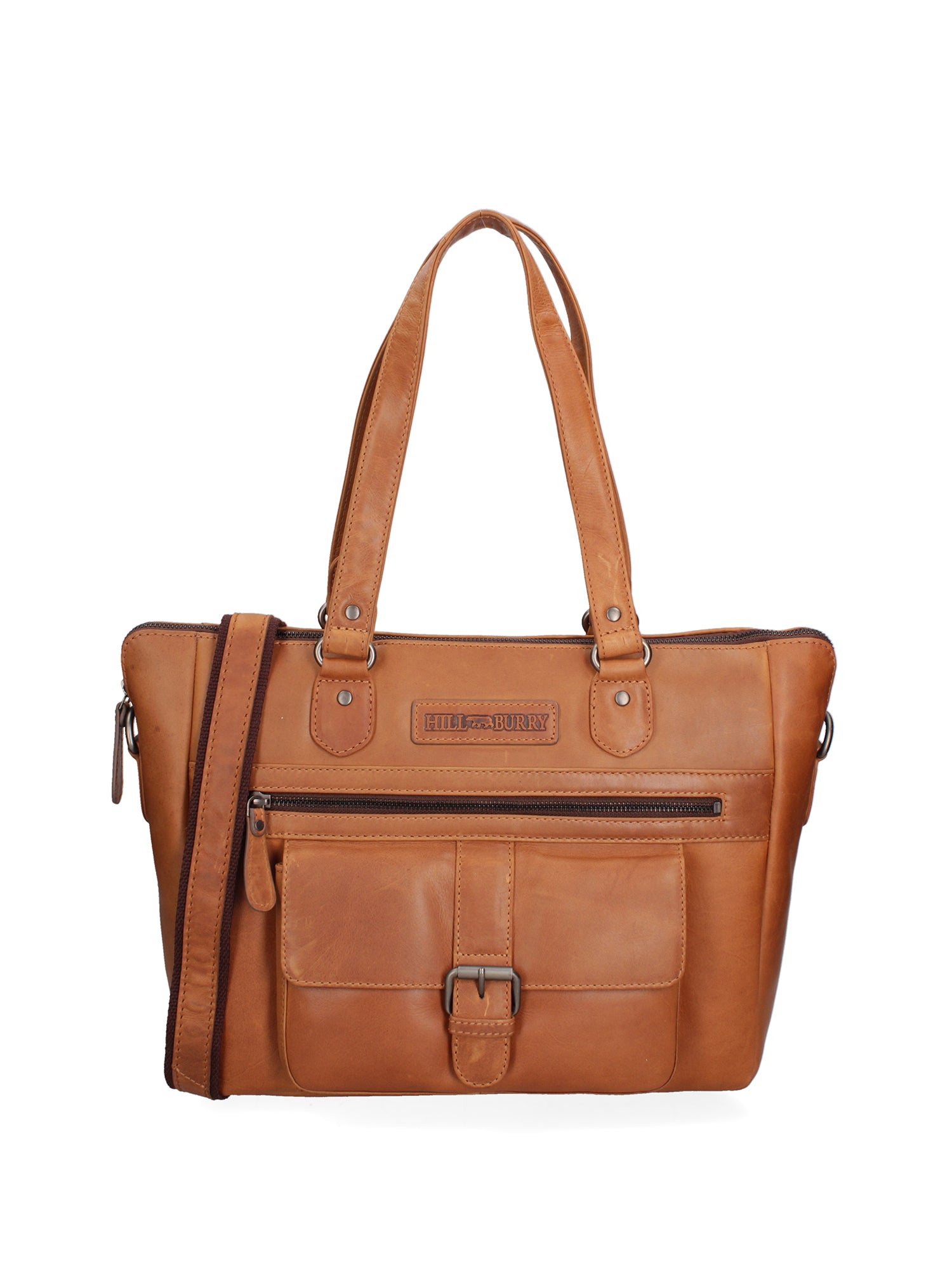 Borsa a spalla uomo in vera pelle Casual HILB-3340-CUOIO Hill Burry