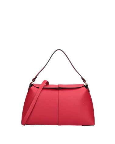 Borsa a spalla da donna Vera pelle 07154-D58 ROSSO FUOCO Roberta Rossi