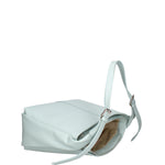 Borsa a spalla da donna Misto pelle e tessuto 07157-D102 CIELO Roberta Rossi